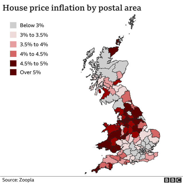 House price inflation by postal area Zoopla 1-6-2021 - enlarge